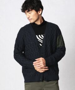 COMME CA MEN / コムサ・メン カーディガン・ボレロ | ハニカムケーブル　ワンボーダーカーディガン