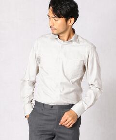 COMME CA MEN / コムサ・メン シャツ・ブラウス | ドビークロス　マイクロハウンドトゥース　ワイドカラードレスシャツ