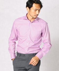 COMME CA MEN / コムサ・メン シャツ・ブラウス | ドビークロス　マイクロハウンドトゥース　ワイドカラードレスシャツ