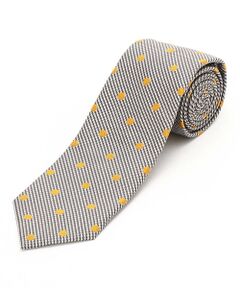 COMME CA MEN / コムサ・メン ネクタイ | マイクロハウンドトゥース×ドットタイ