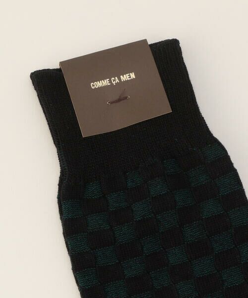 COMME CA MEN / コムサ・メン ソックス | ジャカード市松柄　クルーソックス | 詳細7