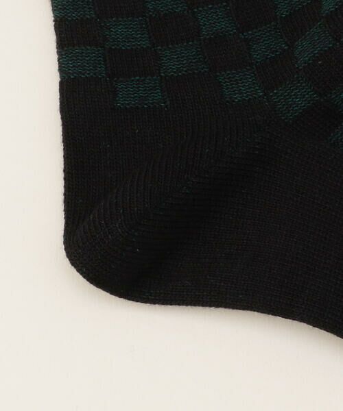 COMME CA MEN / コムサ・メン ソックス | ジャカード市松柄　クルーソックス | 詳細9