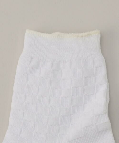 COMME CA MEN / コムサ・メン ソックス | ジャカード市松 ホワイトソックス | 詳細1