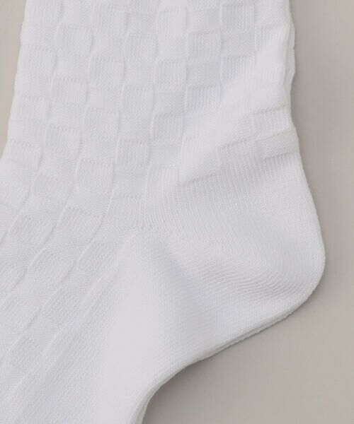 COMME CA MEN / コムサ・メン ソックス | ジャカード市松 ホワイトソックス | 詳細2