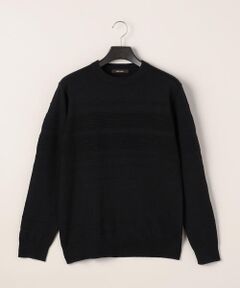 COMME CA MEN / コムサ・メン ニット・セーター | タックボーダークルーネックセーター
