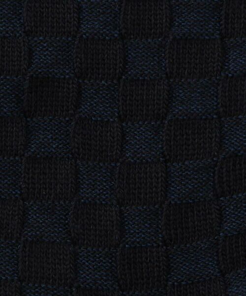 COMME CA MEN / コムサ・メン ソックス | 【市松柄】ジャカード クルーソックス | 詳細7