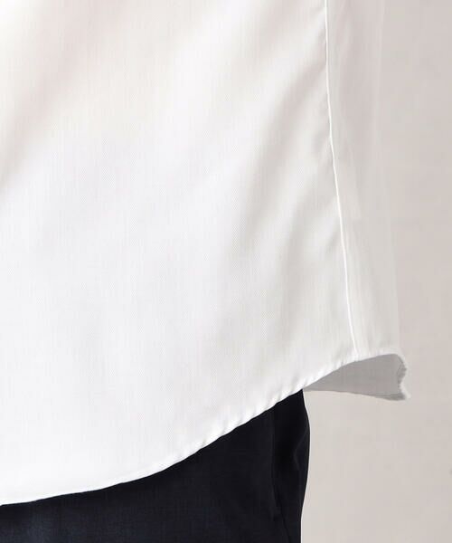 COMME CA MEN / コムサ・メン シャツ・ブラウス | ヘリンボーンツイル　半袖ショートポイントカラー　ドレスシャツ | 詳細9