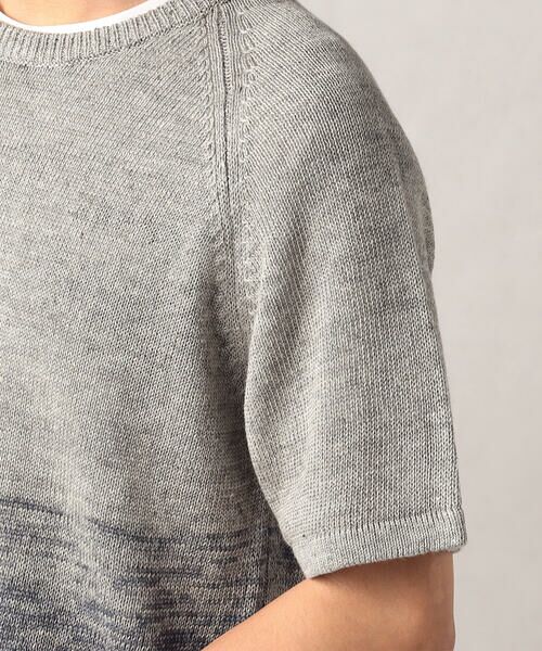 COMME CA MEN / コムサ・メン ニット・セーター | リネンニット　グラデーション半袖セーター | 詳細8