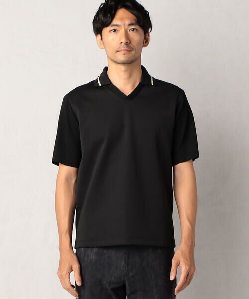 【新品】COMME CA MEN 黒 カットソーTシャツ/カットソー(七分/長袖)