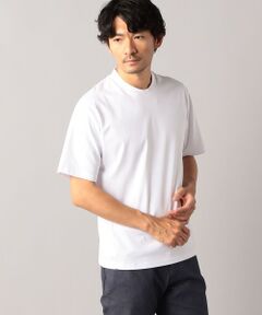 綿スムース　ジャケットネックTシャツ