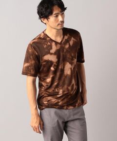 ラミー天竺 ムラ染風プリントＴシャツ