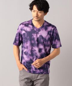 ラミー天竺 ムラ染風プリントＴシャツ