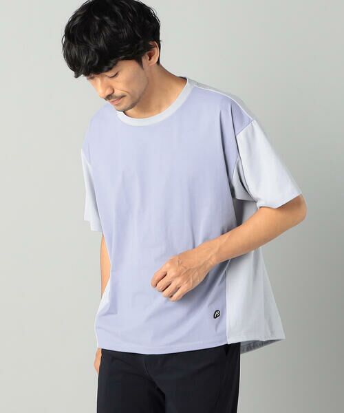 COMME CA MEN / コムサ・メン Tシャツ | ワンポイントβロゴ 切り替えTシャツ | 詳細2