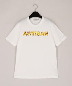 「ARTISAN」フラワーロゴプリント Ｔシャツ  YELLOW