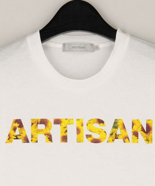 COMME CA MEN / コムサ・メン Tシャツ | 「ARTISAN」フラワーロゴプリント Ｔシャツ  YELLOW | 詳細2