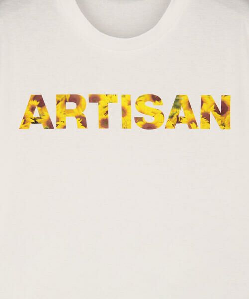 COMME CA MEN / コムサ・メン Tシャツ | 「ARTISAN」フラワーロゴプリント Ｔシャツ  YELLOW | 詳細5