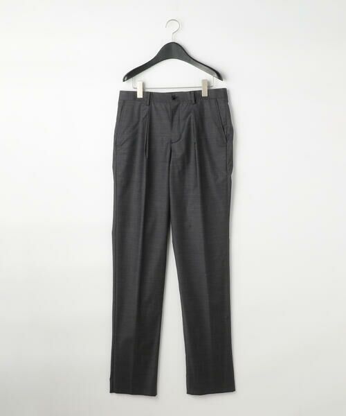 COMME CA MEN / コムサ・メン セットアップ | 【ブライトリーセットアップ】ウールトロ 2WAYストレッチ ワンタックテーパードパンツ(グレー)