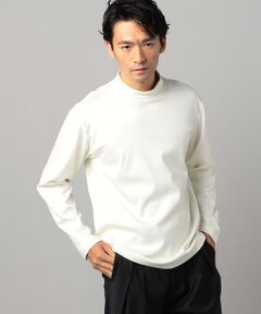 シーアイランドコットンスムース シルケットモックネックTシャツ