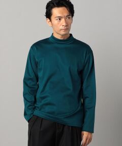 シーアイランドコットンスムース シルケットモックネックTシャツ