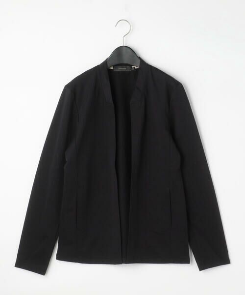 COMME CA MEN / コムサ・メン カーディガン・ボレロ | “リネンポリエステルインレイ ” ハッピカーディガン(ブラック)