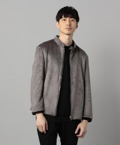 COMME CA MEN / コムサ・メン レザーブルゾン・ジャケット | シングルライダース ブルゾン