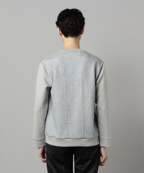 COMME CA MEN / コムサ・メン カットソー | 柄切り替えデザイン ロングスリーブ | 詳細8