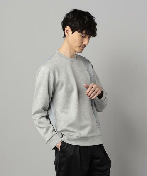 COMME CA MEN / コムサ・メン カットソー | 柄切り替えデザイン ロングスリーブ | 詳細3