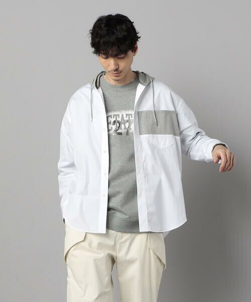 COMME CA MEN / コムサ・メン シャツ・ブラウス | フーディーミックス シャツ | 詳細4