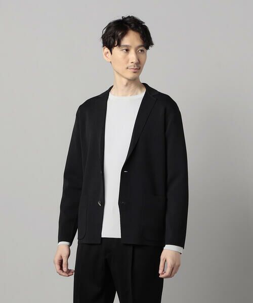COMME CA MEN / コムサ・メン カーディガン・ボレロ | フルニードル ジャッカーデ(ブラック)