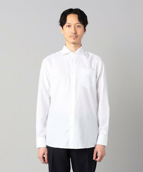 COMME CA MEN / コムサ・メン シャツ・ブラウス | 【形態安定】市松ジャカード カッタウェイカラーシャツ | 詳細4