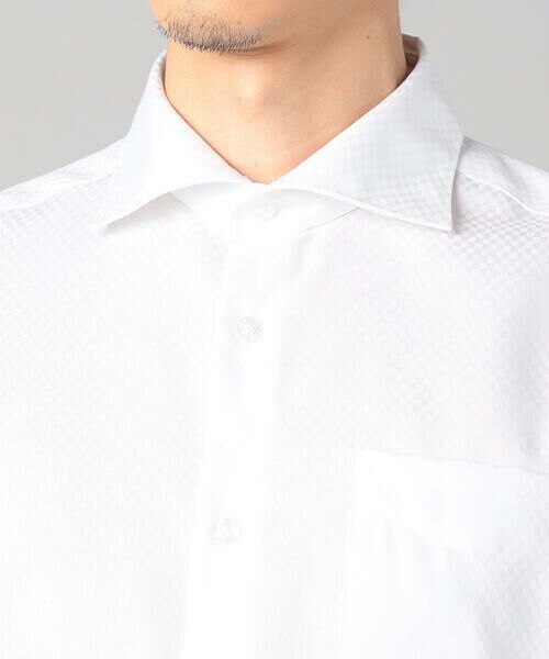 COMME CA MEN / コムサ・メン シャツ・ブラウス | 【形態安定】市松ジャカード カッタウェイカラーシャツ | 詳細7