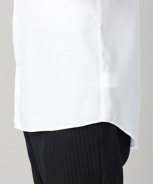 COMME CA MEN / コムサ・メン シャツ・ブラウス | 【形態安定】市松ジャカード カッタウェイカラーシャツ | 詳細10