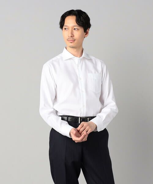 COMME CA MEN / コムサ・メン シャツ・ブラウス | 【形態安定】市松ジャカード カッタウェイカラーシャツ | 詳細2