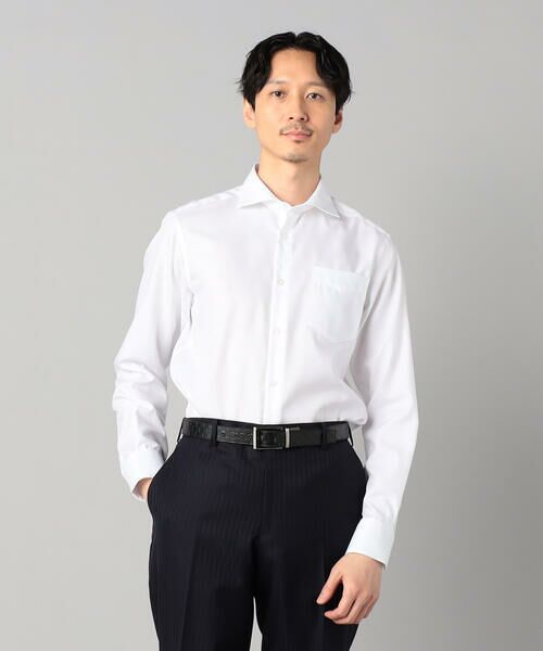 COMME CA MEN / コムサ・メン シャツ・ブラウス | 【形態安定】市松ジャカード カッタウェイカラーシャツ | 詳細3