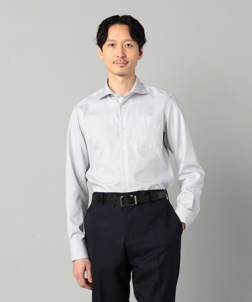 COMME CA MEN / コムサ・メン シャツ・ブラウス | 【形態安定】市松ジャカード カッタウェイカラーシャツ | 詳細14