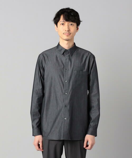 COMME CA MEN / コムサ・メン シャツ・ブラウス | デニムライクコットンツイル レギュラーカラーシャツ | 詳細5