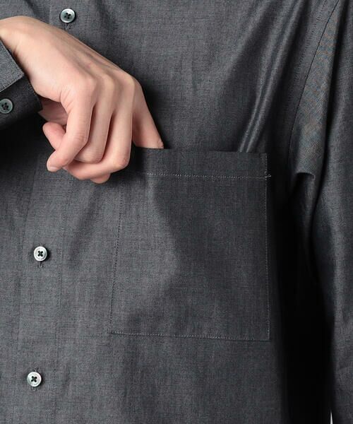 COMME CA MEN / コムサ・メン シャツ・ブラウス | デニムライクコットンツイル レギュラーカラーシャツ | 詳細9
