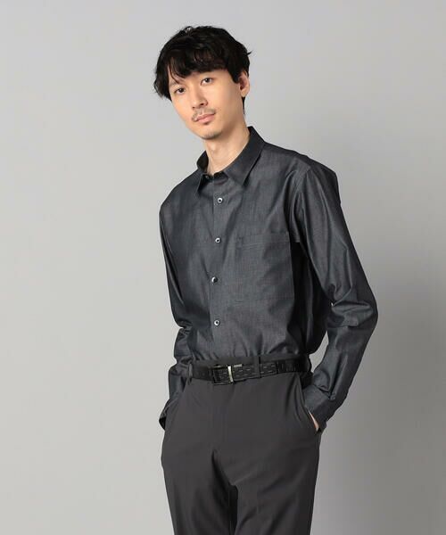COMME CA MEN / コムサ・メン シャツ・ブラウス | デニムライクコットンツイル レギュラーカラーシャツ | 詳細3