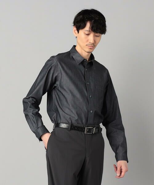 COMME CA MEN / コムサ・メン シャツ・ブラウス | デニムライクコットンツイル レギュラーカラーシャツ | 詳細4
