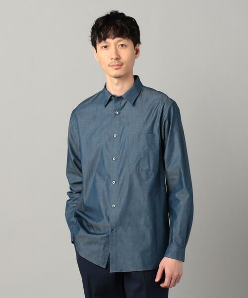COMME CA MEN / コムサ・メン シャツ・ブラウス | デニムライクコットンツイル レギュラーカラーシャツ | 詳細17