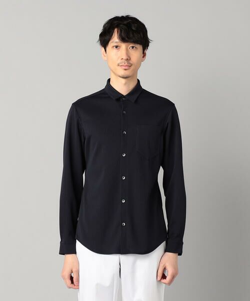 COMME CA MEN / コムサ・メン シャツ・ブラウス | 千鳥ジャージー キーボードシャツ | 詳細11