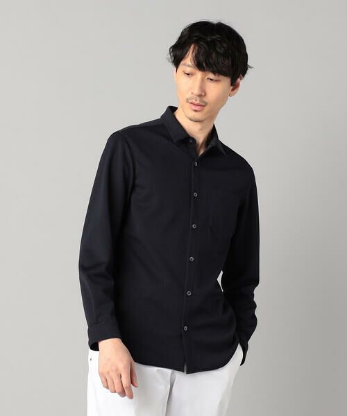 COMME CA MEN / コムサ・メン シャツ・ブラウス | 千鳥ジャージー キーボードシャツ | 詳細9