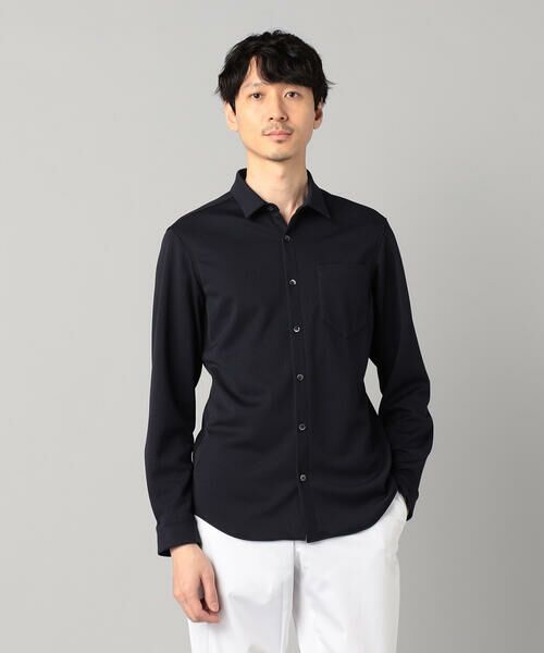 COMME CA MEN / コムサ・メン シャツ・ブラウス | 千鳥ジャージー キーボードシャツ | 詳細10