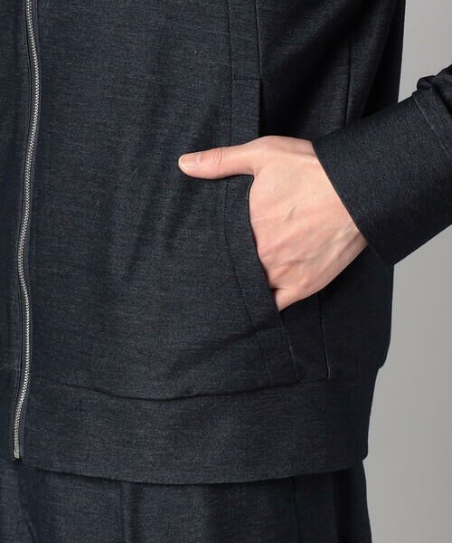 COMME CA MEN / コムサ・メン パーカー | 和歌山編み コットンデニムライクジャージー フーディーブルゾン | 詳細9