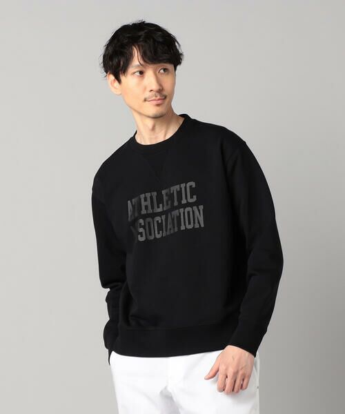 COMME CA MEN / コムサ・メン スウェット | 裏毛 ロゴトレーナー(ブラック)