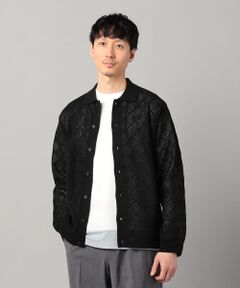COMME CA MEN / コムサ・メン カーディガン・ボレロ | メッシュ編み ポロカーディガン