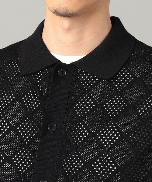 COMME CA MEN / コムサ・メン カーディガン・ボレロ | メッシュ編み ポロカーディガン | 詳細9
