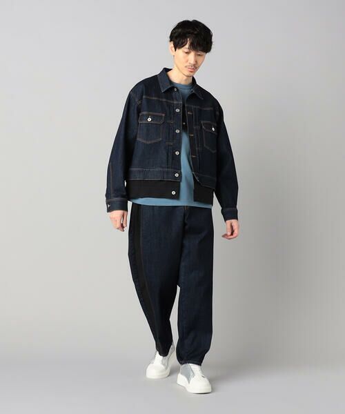 COMME CA MEN / コムサ・メン ブルゾン | レイヤード デニムブルゾン | 詳細5