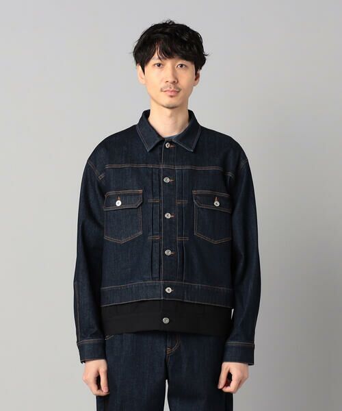 COMME CA MEN / コムサ・メン ブルゾン | レイヤード デニムブルゾン | 詳細9