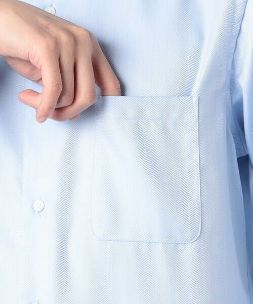 COMME CA MEN / コムサ・メン シャツ・ブラウス | レールヘリンボーン ドレスシャツ | 詳細10